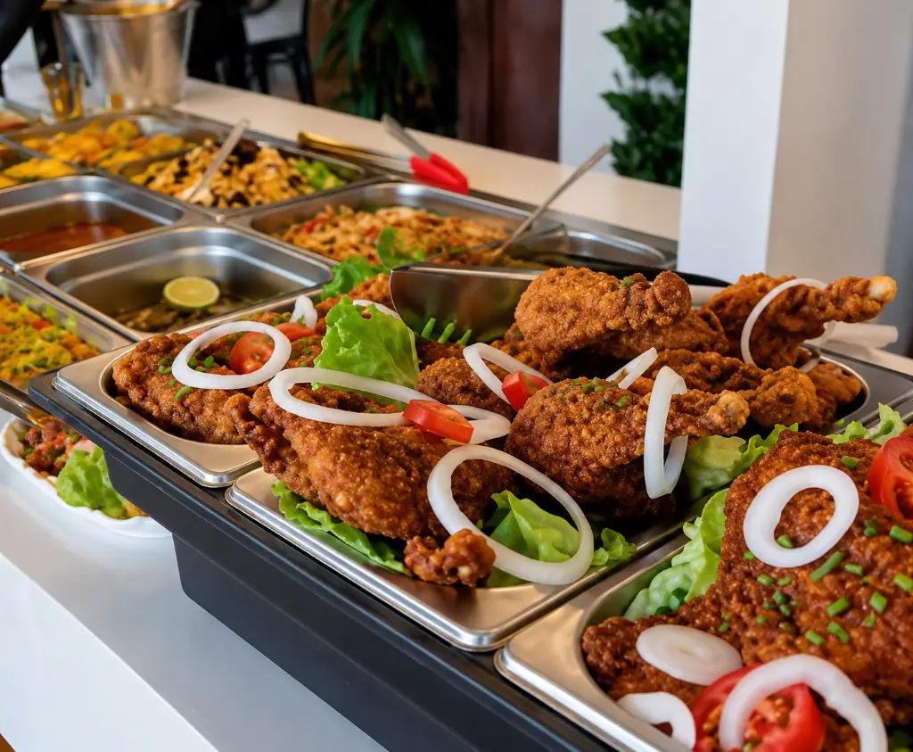 Poulet frit croustillant du buffet